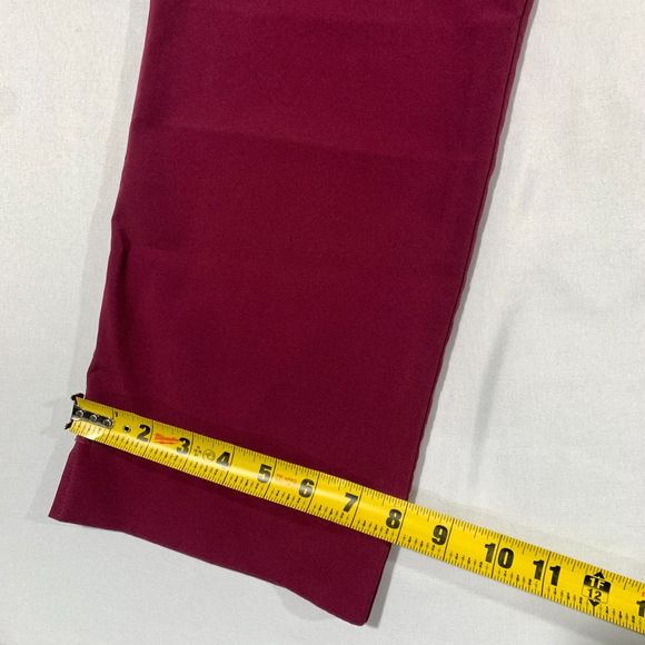 Cherokee Infinity Burgundy Red Stretch Scrub Pants Womens Medium Zip Pockets - Picture 10 of 11